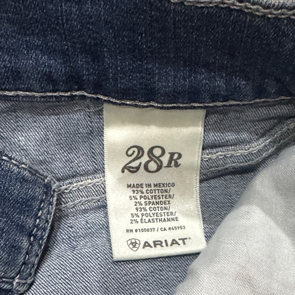 Ariat Women's Dark Blue Jean Shorts with Patterned Pockets - Picture 3 of 4